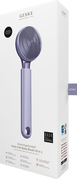 Ультразвукова щітка для всього тіла GESKE Sonic Full-Body Brush & Intensive Exfoliator 8 в 1, purple HB0380