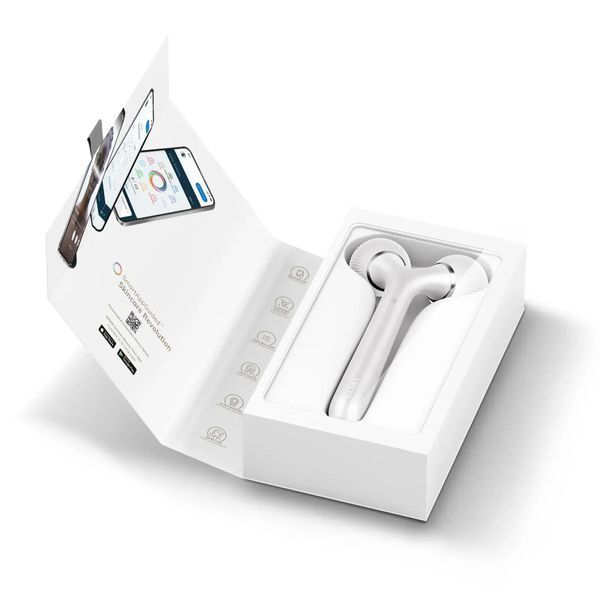 Електронний ультразвуковий ролик для обличчя та тіла GESKE Sonic Facial & Body Roller 4 в 1, white HB0039