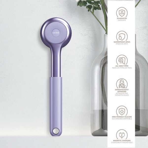 Ультразвукова щітка для всього тіла GESKE Sonic Full-Body Brush & Intensive Exfoliator 8 в 1, purple HB0380
