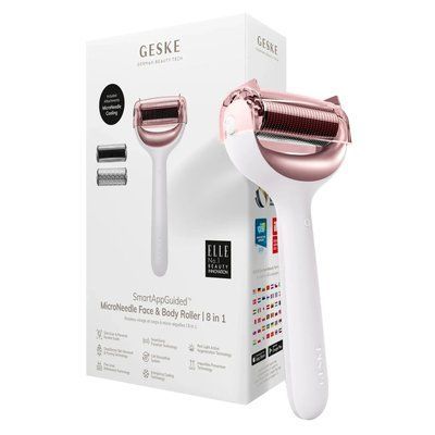 Електронний ролер для обличчя та тіла з мікроголками GESKE MicroNeedle Face & Body Roller 8 в 1, starlight HB0198
