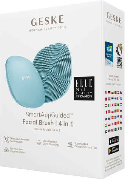 Щітка для обличчя GESKE Facial Brush 4 в 1, turquoise HB0048 фото