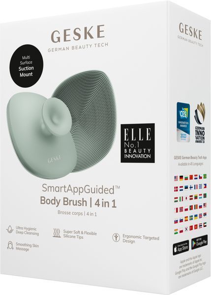 Щітка для тіла GESKE Body Brush 4 в 1, green HB0332