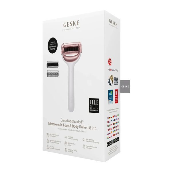 Электронный роллер для лица и тела с микроиглами GESKE MicroNeedle Face & Body Roller 8 в 1, starlight HB0198