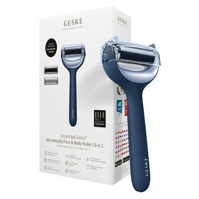 Електронний ролер для обличчя та тіла з мікроголками GESKE MicroNeedle Face & Body Roller 8 в 1, midnight HB0199