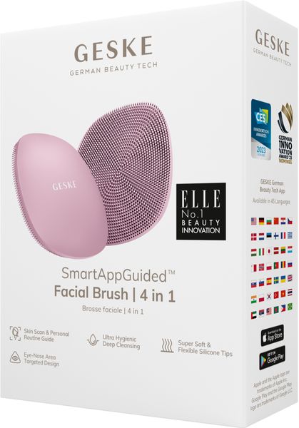 Щітка для обличчя GESKE Facial Brush 4 в 1, pink HB0049 фото