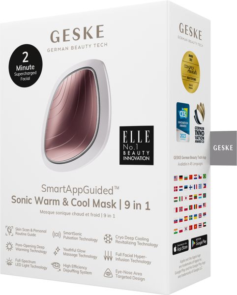 Ультразвукова маска тепло та холод GESKE Sonic Warm & Cool Mask 9 в 1, starlight HB0099 фото