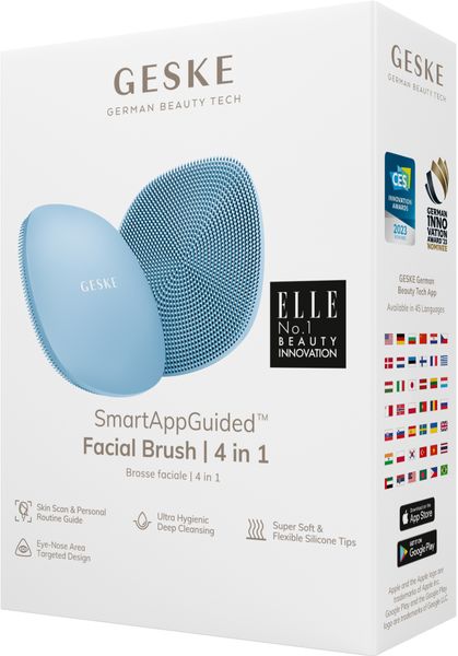 Щітка для обличчя GESKE Facial Brush 4 в 1, aquamarine HB0050 фото