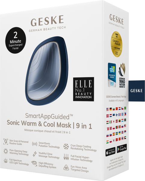 Ультразвукова маска тепло та холод GESKE Sonic Warm & Cool Mask 9 в 1, midnight HB0100 фото