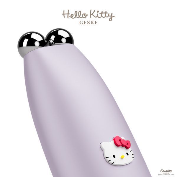 Мікрострумова ручка для підтяжки шкіри обличчя GESKE MicroCurrent Face-Lift Pen 6 в 1 by Hello Kitty, purple HB0250