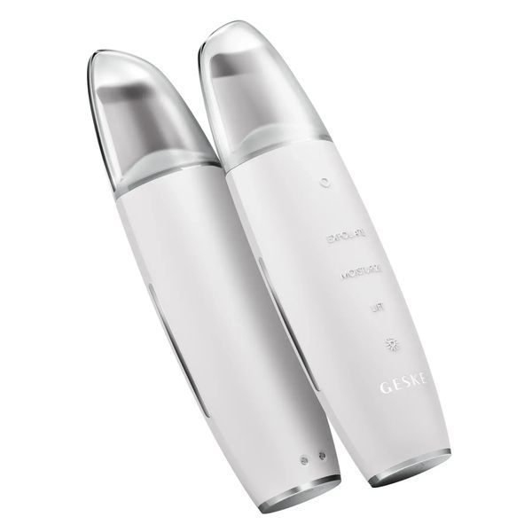 Мікрострумовий скрабер для шкіри та усунення чорних точок GESKE MicroCurrent Skin Scrubber & Blackhead Remover 9 в 1, white HB0150