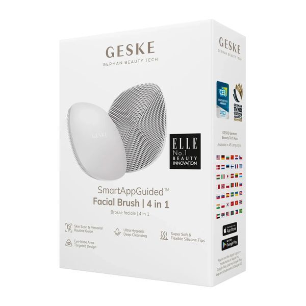 Щітка для обличчя GESKE Facial Brush 4 в 1, white HB0051