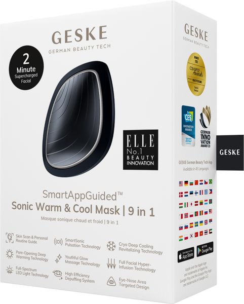 Ультразвукова маска тепло та холод GESKE Sonic Warm & Cool Mask 9 в 1, black HB0102 фото