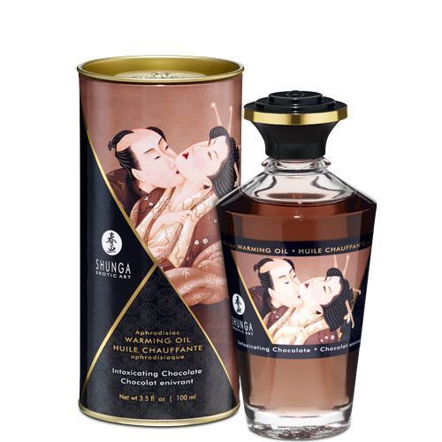 Розігрівальна олія Shunga Aphrodisiac Warming Oil – Intoxicating Chocolate (100 мл) без цукру SO2498 фото