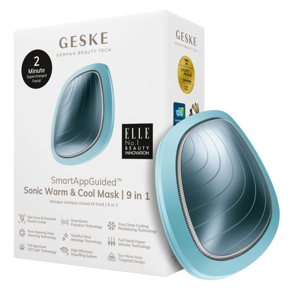 Ультразвукова маска тепло та холод GESKE Sonic Warm & Cool Mask 9 в 1, turquoise HB0103 фото