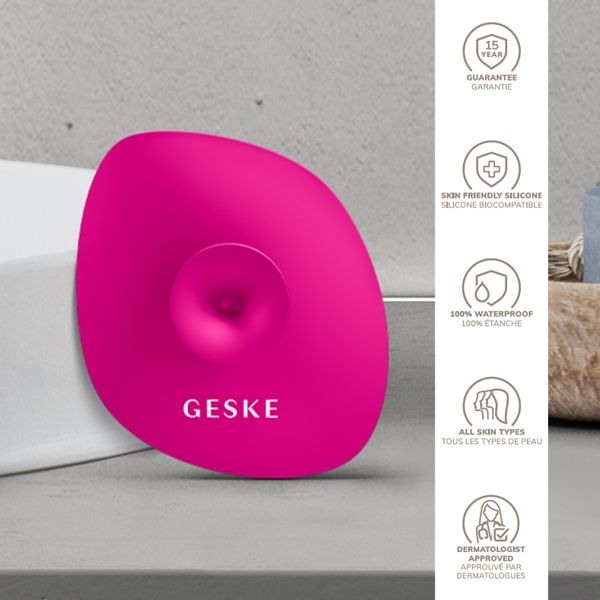 Щітка для обличчя GESKE Facial Brush 4 в 1 з тримачем, magenta HB0054 фото