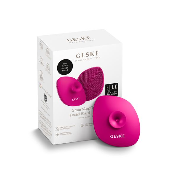 Щітка для обличчя GESKE Facial Brush 4 в 1 з тримачем, magenta HB0054 фото