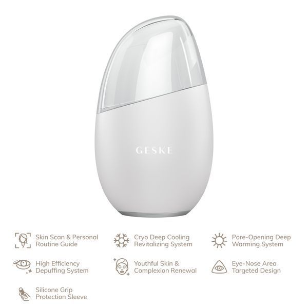 Масажер для обличчя GESKE Cool & Warm Eye and Face Massager 7 в 1 white HB0295