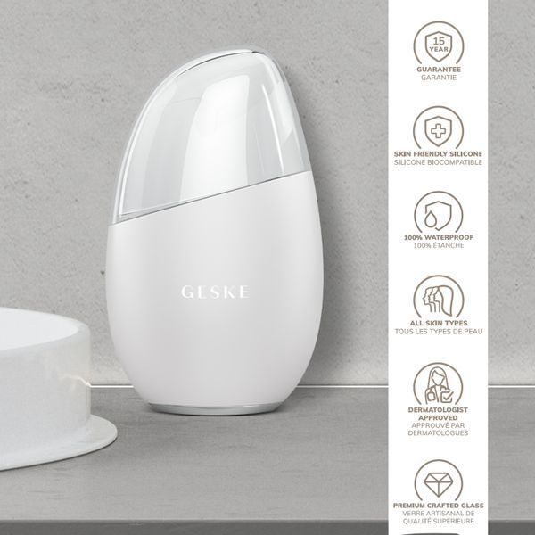 Масажер для обличчя GESKE Cool & Warm Eye and Face Massager 7 в 1 white HB0295