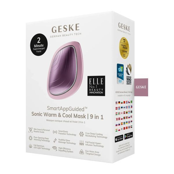Ультразвукова маска тепло та холод GESKE Sonic Warm & Cool Mask 9 в 1, pink HB0104