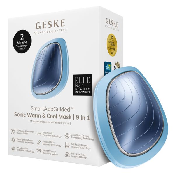 Ультразвукова маска тепло та холод GESKE Sonic Warm & Cool Mask 9 в 1, aquamarine HB0105 фото