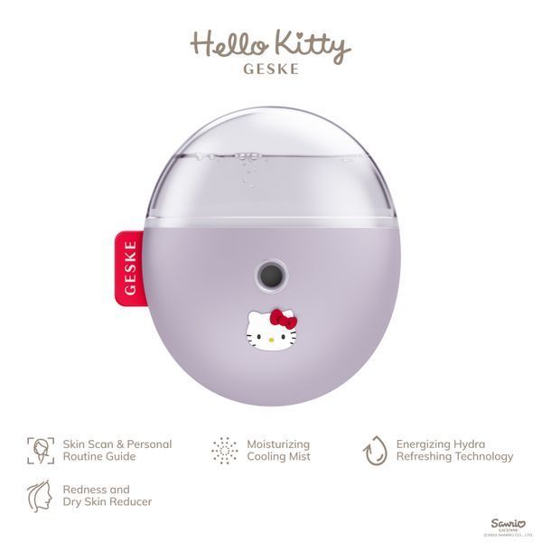 Електронний освіжувач для зволоження обличчя GESKE Facial Hydration Refresher 4 в 1 by Hello Kitty, purple HB0255