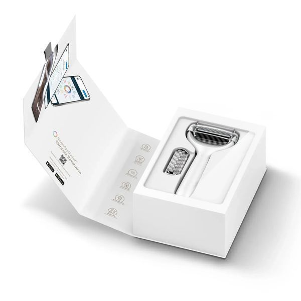 Электронный роллер для лица и тела с микроиглами GESKE MicroNeedle Face & Body Roller 8 в 1, white HB0205