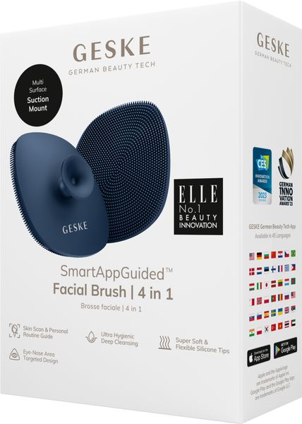 Щітка для обличчя GESKE Facial Brush 4 в 1 з тримачем, midnight HB0056 фото