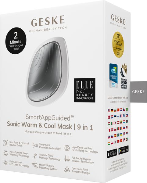 Ультразвукова маска тепло та холод GESKE Sonic Warm & Cool Mask 9 в 1, white HB0106 фото