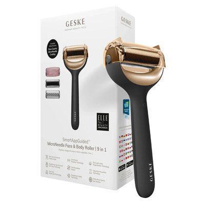 Ролер для голкової мезотерапії обличчя та тіла GESKE MicroNeedle Face & Body Roller 9 в 1, gray HB0207