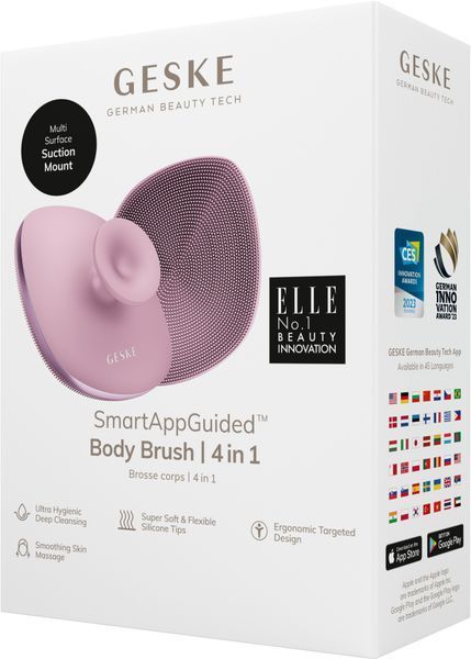 Щетка для тела GESKE Body Brush 4 в 1, pink HB0346