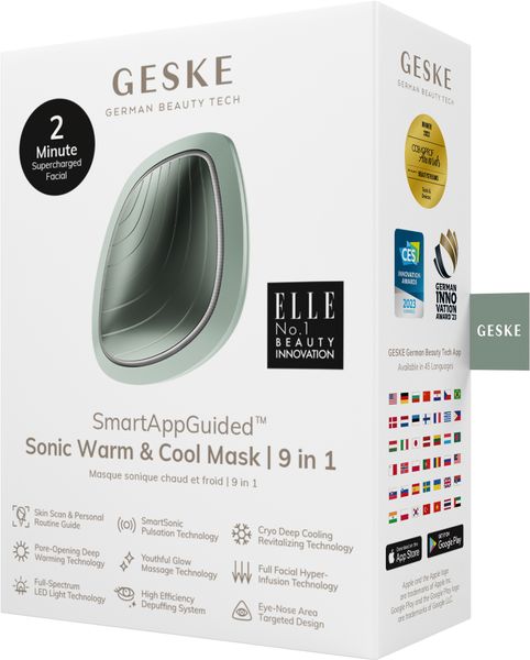 Ультразвукова маска тепло та холод GESKE Sonic Warm & Cool Mask 9 в 1, green HB0107 фото