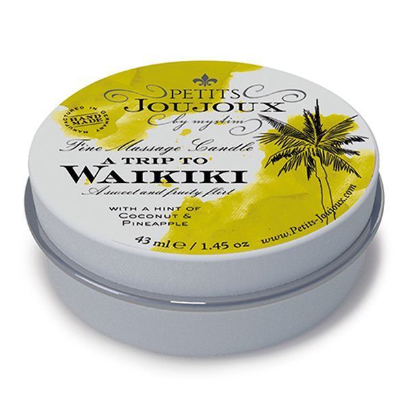 Масажна свічка Petits Joujoux - Waikiki Beach - Coconut and Pineapple (43 мл) з афродизіаками SO3173 фото