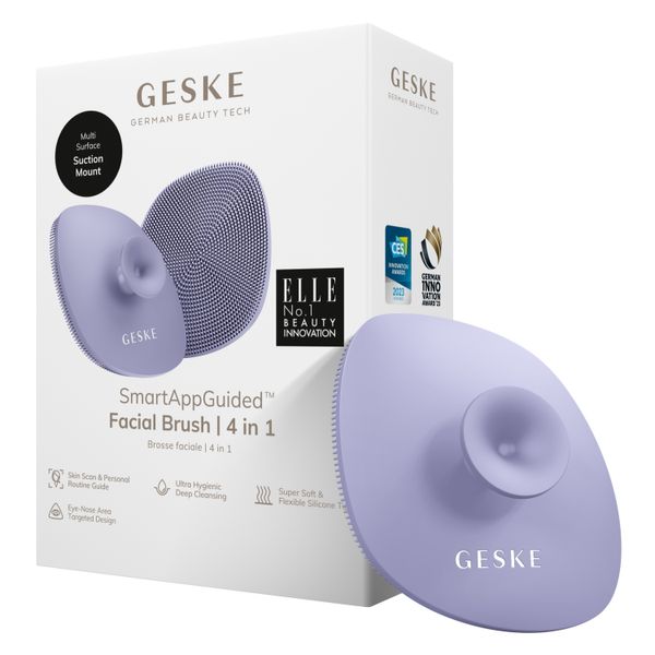 Щітка для обличчя GESKE Facial Brush 4 в 1 з тримачем, purple HB0057 фото