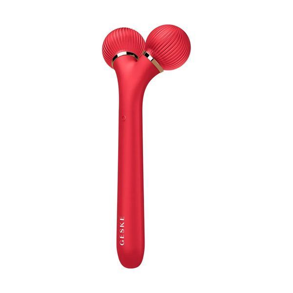 Электронный ультразвуковой ролик для лица GESKE Sonic Facial Roller 4 в 1, red HB0633