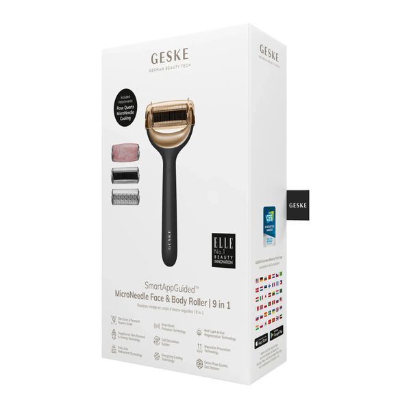 Ролер для голкової мезотерапії обличчя та тіла GESKE MicroNeedle Face & Body Roller 9 в 1, gray HB0207