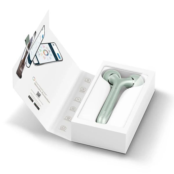 Електронний ультразвуковий ролик для обличчя та тіла GESKE Sonic Facial & Body Roller 4 в 1, green HB0040