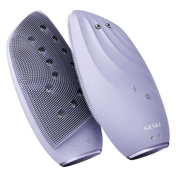Очищувальна щітка для обличчя GESKE Sonic Thermo Facial Brush & Face-Lifter 8 в 1 purple HB0090