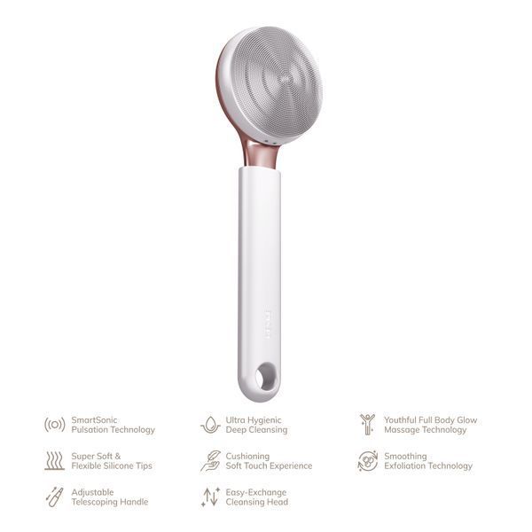 Ультразвукова щітка для всього тіла GESKE Sonic Full-Body Brush & Intensive Exfoliator 8 в 1, starlight HB0381