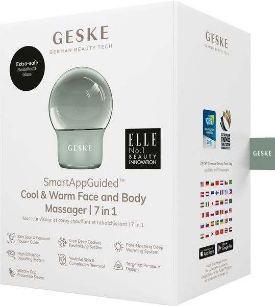 Массажер для лица и тела GESKE Cool & Warm Face and Body Massager 7 в 1 green HB0299