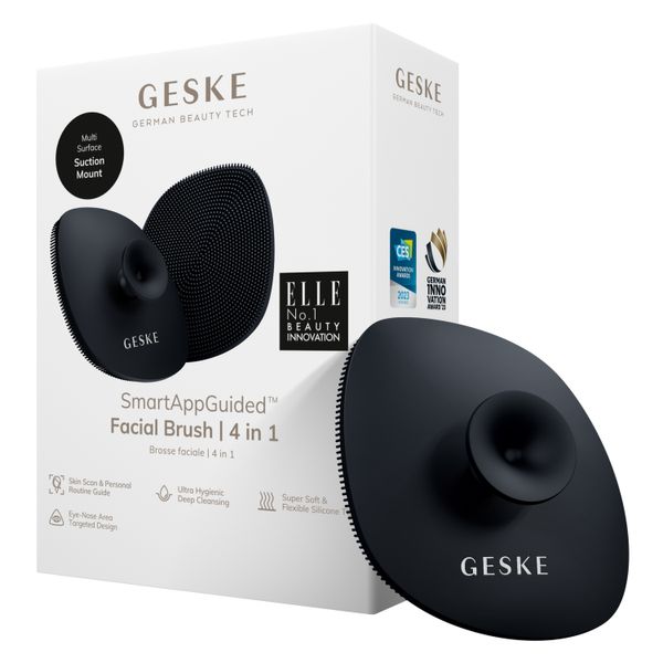 Щітка для обличчя GESKE Facial Brush 4 в 1 з тримачем, black HB0058 фото