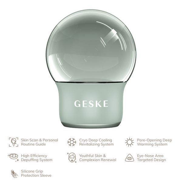 Массажер для лица и тела GESKE Cool & Warm Face and Body Massager 7 в 1 green HB0299