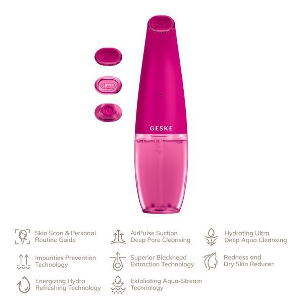 Очищуючий засіб для обличчя GESKE Aqua-Stream Face Cleanser 8 в 1, magenta HB0399