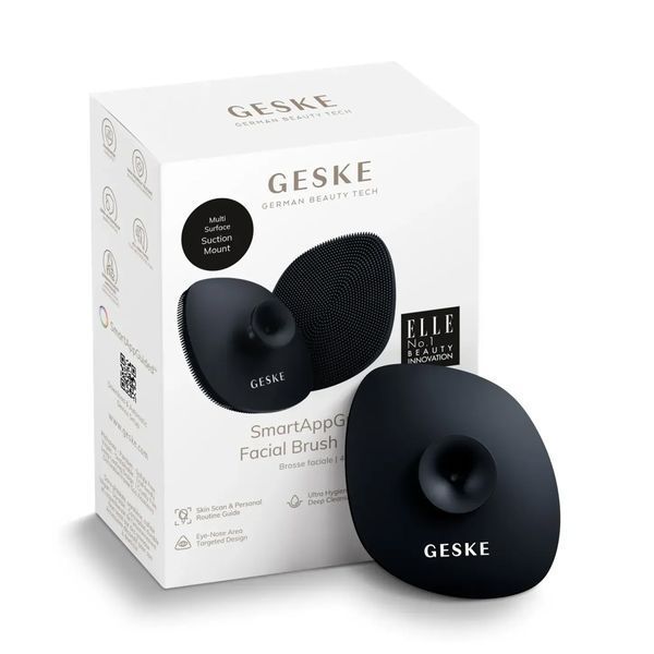 Щітка для обличчя GESKE Facial Brush 4 в 1 з тримачем, black HB0058