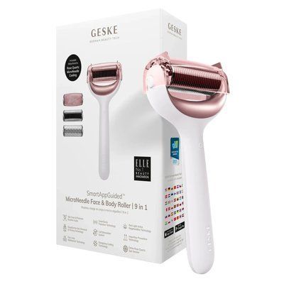 Ролер для голкової мезотерапії обличчя та тіла GESKE MicroNeedle Face & Body Roller 9 в 1, starlight HB0209