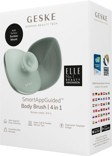 Щетка для тела GESKE Body Brush 4 в 1, green HB0343