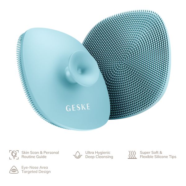 Щітка для обличчя GESKE Facial Brush 4 в 1 з тримачем, turquoise HB0059 фото