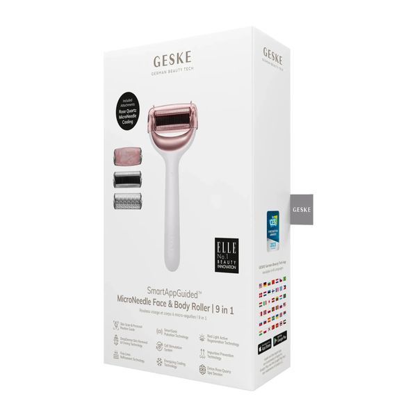 Ролер для голкової мезотерапії обличчя та тіла GESKE MicroNeedle Face & Body Roller 9 в 1, starlight HB0209