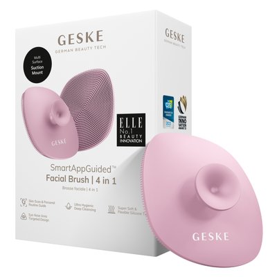 Щітка для обличчя GESKE Facial Brush 4 в 1 з тримачем, pink HB0060 фото