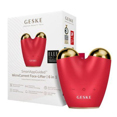 Мікрострумовий підтягувач шкіри обличчя GESKE MicroCurrent Face-Lifter 6 в 1, red HB0636