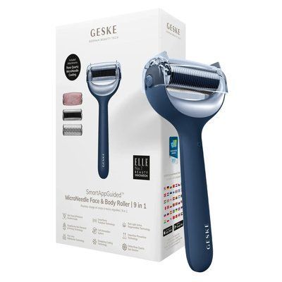 Ролер для голкової мезотерапії обличчя та тіла GESKE MicroNeedle Face & Body Roller 9 в 1, midnight HB0210